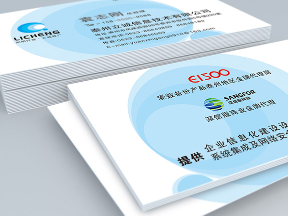 IT技術(shù)服務(wù)行業(yè)名片設(shè)計(jì) 立誠信息名片設(shè)計(jì)